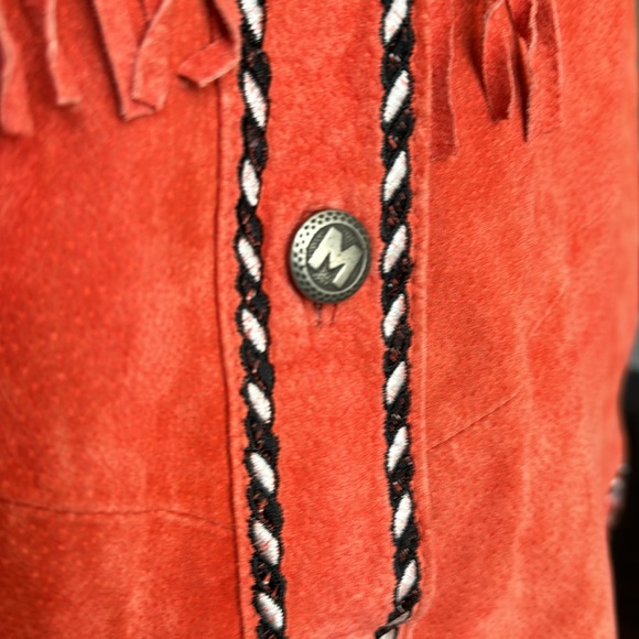 Vintage Bob Mackie red leather fringe jacket - Picture 4 of 8